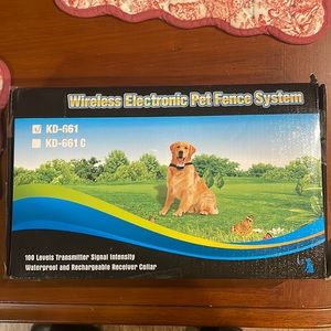 Wireless electronic pet fence system opened but never used